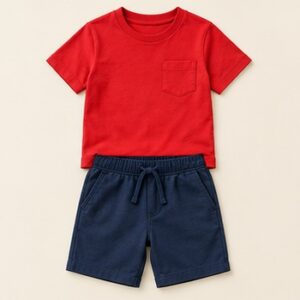 Red Playtime Tee and Shorts Set