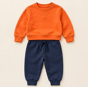 Orange Adventure Sweatshirt Set