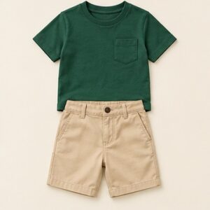 Forest Green Tee and Shorts Set